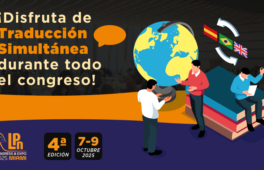 ¡Traducción simultánea durante todo el congreso del LPN!